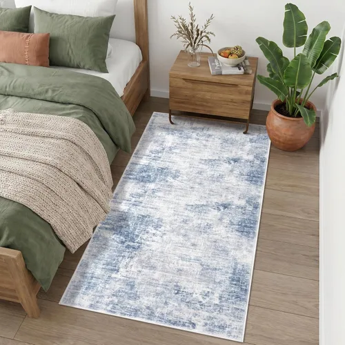 Miniatura 668 de IOHOUZE Alfombra abstracta lavable de 3 x 12 pies para pasillos, antideslizante para cocina, camino de entrada de lana sintética para interiores