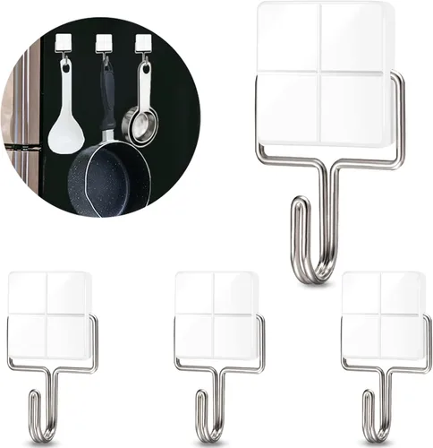 Miniatura 10 de MAGTSMEI Ganchos magnéticos negros resistentes, ganchos magnéticos de neodimio fuertes para refrigerador, imán de refrigerador con gancho