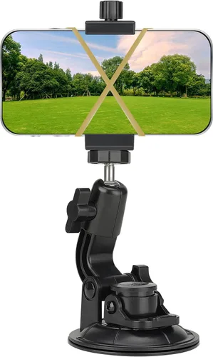 Miniatura 5 de Ventosa resistente de Φ90mm + cámara de acción ajustable de doble cabeza de bola para salpicadero, montaje en coche, soporte para ventana