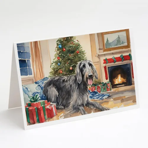 Miniatura 12 de Caroline's Treasures DAC2753GCA7P Paquete de 8 tarjetas de felicitación navideña acogedora de Husky siberiano Tarjetas en blanco con sobres