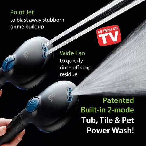 Miniatura 3 de AquaCare High Pressure 6-way Dual Shower Head Combo with Built-in Filter & Power Wash - Clean Tub, Tile & Pets. Remove Chlorine, Lead & Toxins from