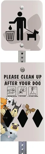 Miniatura 12 de ZERO WASTE USA NUEVA 2026 DISPENSE-ART™ Estación de basura para perros de aluminio con impresión UV de 7 pies - Sin bote de basura - 25% más