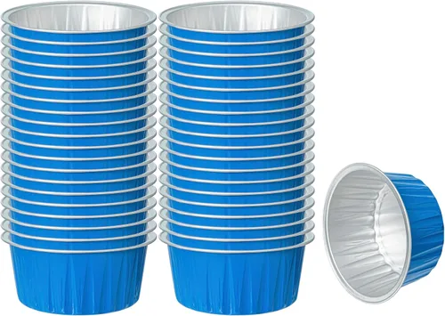 Miniatura 19 de Restaurantware Ramekins desechables de 4 onzas, 100 vasos desechables redondos de crema brulee, aptos para horno para magdalenas y magdalenas, tazas