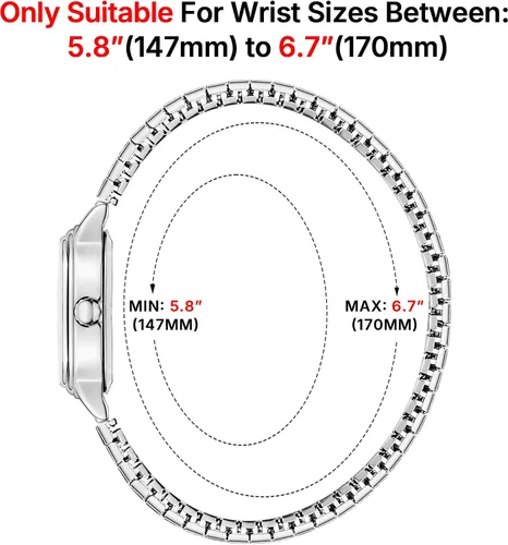 Miniatura 5 de Relojes pequeños de oro para mujer, reloj analógico de esfera fácil de leer, caja ovalada, banda de expansión de acero inoxidable, reloj impermeable
