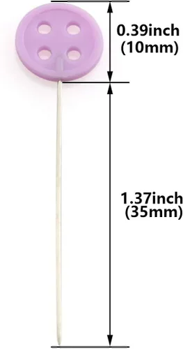 Miniatura 6 de 200 piezas de botón de cabeza plana para coser, alfileres rectos de patchwork, accesorios de costura, manualidades