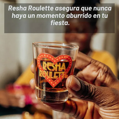 Miniatura 6 de Caresha Please Resha Roulette Card, Un Juego de Cartas para Beber para Fiestas y Más, Incluye 120 Cartas y 4 Vasos de Chupito, Juego de Beber