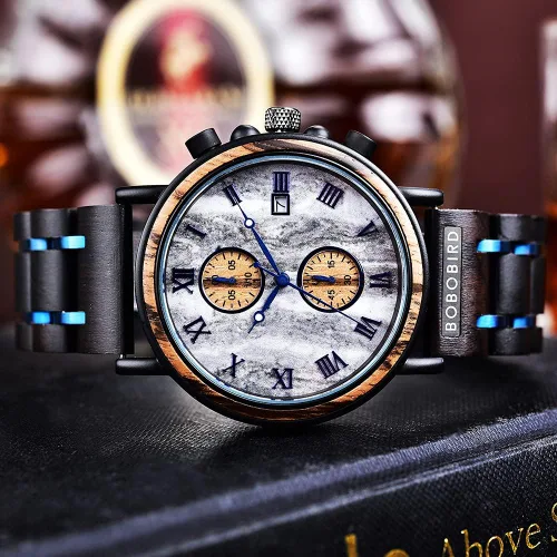 Miniatura 4 de 2win Relojes de madera grabados, regalos personalizados para hombres, marido, novio, mi hombre, prometido, padrino de boda, cumpleaños, Navidad