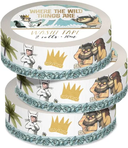 Miniatura 6 de Paper House Productions Where the Wild Things are - Juego de 2 rollos de cinta washi decorativa para álbumes de recortes y manualidades, personajes