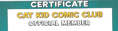 Miniatura 7 de El juego de regalo para niños Cat Kid Comic Club incluye libro de tapa dura de Dav Pilkey, mochila MerryMakers Dog Man's Cat Kid y certificado