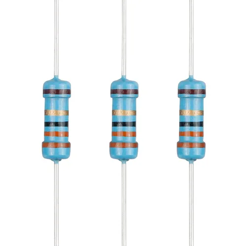 Miniatura 35 de 100 resistencias de 1 ohm 1/2 W (0.5 vatios) ±1% tolerancia de película metálica, resistencia fija de múltiples valores de resistencia opcional