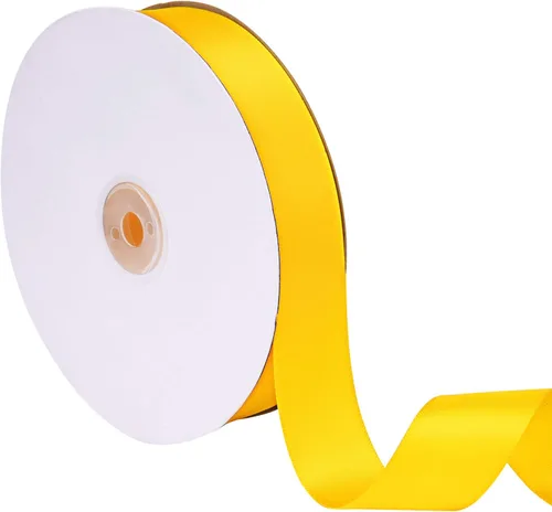 Miniatura 7 de Cinta de satén de doble cara de 1 pulgada de 50 yardas para decoración de fiestas, accesorios para el cabello, costura, envoltura de regalos (negro)