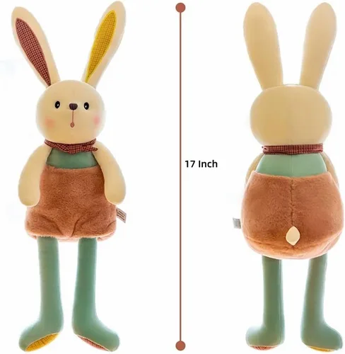 Miniatura 3 de Conejito de peluche de 17 pulgadas, orejas y piernas extraíbles, lindo conejo, juguete de peluche suave para niñas o bebés