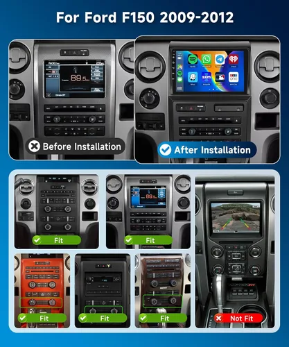 Miniatura 2 de Radio de coche 2+64G para Ford F150 2009 2010 2011 2012, Carplay inalámbrico Android Auto Radio estéreo Android 9 pulgadas pantalla táctil Bluetooth
