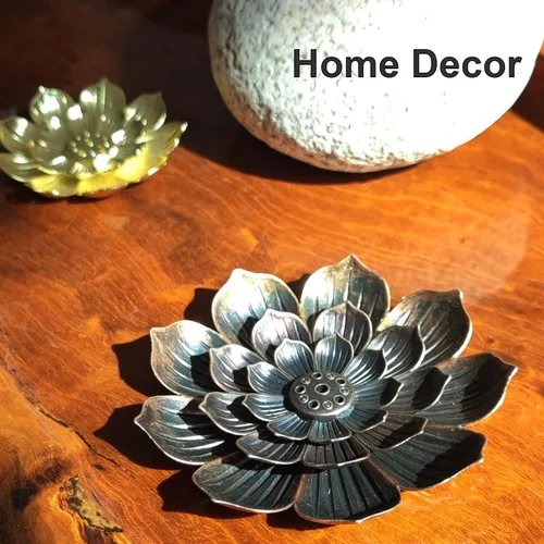 Miniatura 5 de Soporte de incienso para palos, quemador de incienso, recogedor de cenizas desmontable de loto para decoración del hogar, accesorios de fragancia