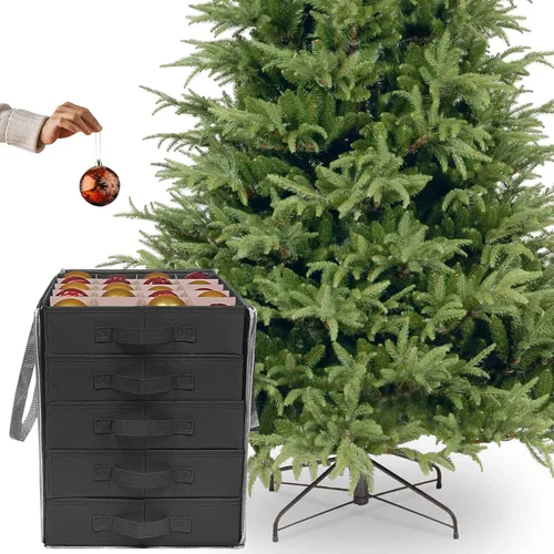 Miniatura 6 de ProPik Cajas de Almacenamiento de Adornos Navideños con Divisores - 5 Bandejas Separadas - Soporte para Adornos - Mantiene 100 Adornos Navideños