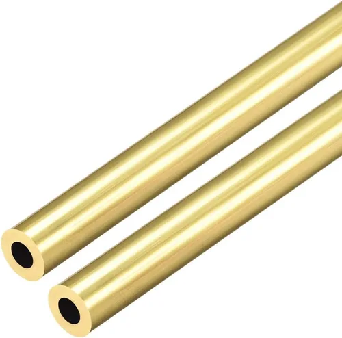 Miniatura 11 de uxcell Tubo redondo de latón, 11.811 in de longitud 0.276 in de diámetro exterior de 0.059 in de grosor de pared, tubo recto sin costuras, 2 piezas