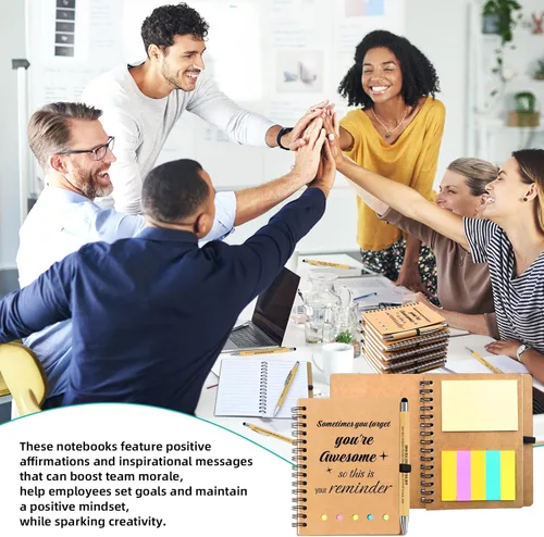 Miniatura 5 de 60 piezas/30 juegos de regalos de agradecimiento a los empleados a granel, cuadernos inspiradores en espiral con bolígrafos motivacionales, regalos