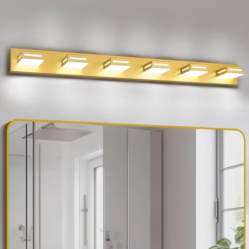 Miniatura 11 de Lámparas LED modernas para baño, 3 luces de 24 pulgadas, regulables, 5CCT, ajustables, color negro mate, para accesorios de iluminación de baño