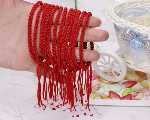 Miniatura 6 de PENTA ANGEL Pulsera de cuerda de mano roja, 12 piezas, ajustable, trenzada, correa de cordón de la suerte para protección, éxito, amistad