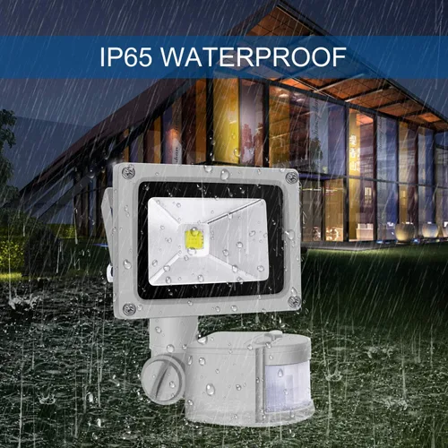 Miniatura 3 de Luces de inundación con sensor de movimiento al aire libre, lámpara LED de inducción de 10 W, foco impermeable IP65, 6500 K luz de sensor LED, luz