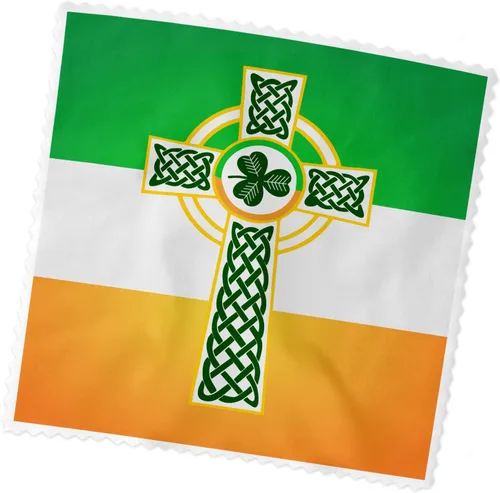 Miniatura 3 de Limpiador de gafas de escudo celta irlandés y paño de limpieza de microfibra (escudo celta irlandés)