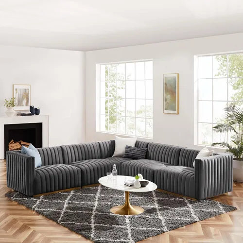 Miniatura 33 de Modway Conjure Seccional, Oro Negro