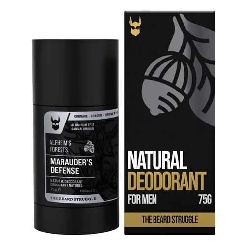 Miniatura 14 de The Beard Struggle Desodorante con infusión de carbón natural, Marauder's Defense, sin aluminio, colección Silver, Viking Storm, desodorante