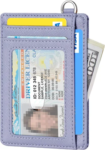 Miniatura 2 de FurArt - Cartera minimalista delgada con bolsillo frontal, bloqueo de identificación de radiofrecuencia (RFID), tarjetero, para hombres y mujeres
