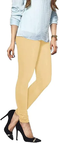 Miniatura 22 de ladyline Leggings Churidar elásticos de algodón para mujer Extra largos de longitud completa de cintura alta Talla regular y grande Pantalones