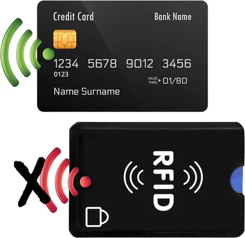 Miniatura 19 de SaiTech IT Juego de 10 fundas de bloqueo RFID, la mejor manera de proteger tus tarjetas del robo electrónico, diseño duradero, ligero y compacto
