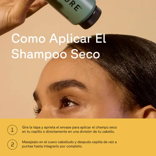 Miniatura 5 de Acure Champú Seco - Champú en polvo mini para mujeres con cabello castaño oscuro y negro, cuidado para refrescar el color teñido tratado con romero