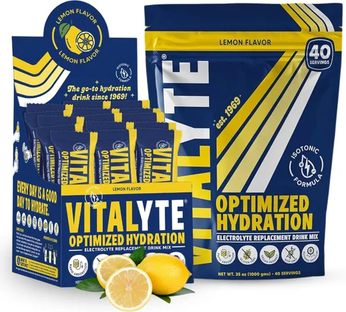 Miniatura 11 de Vitalyte Mezcla de bebida en polvo de electrolitos, 1 bolsa de pie + paquete de 25 unidades, mezcla de bebida en polvo sin gluten (combino, uva)