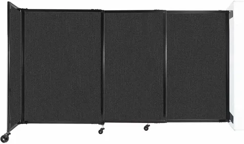Divisor de habitación de pared recta deslizante montado en la pared | Anchos ajustables | Ruedas de bloqueo | Separador de habitación | Paneles de