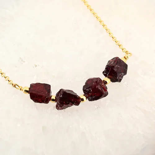 Miniatura 18 de Gempires Natural Raw Bar Crystals Pendant Necklace Handmade Jewelry 22 inch Adjustable Chain