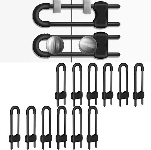 Miniatura 9 de Cerrojos de seguridad para bebés para gabinetes, cerraduras de gabinete para bebés, paquete de 2 cerraduras en forma de U para niños para gabinetes