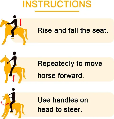 Miniatura 8 de Juguetes de Caballos para Montar, Juguetes de Caballos para Montar para Niños, Juguetes para Montar para Niños de 4-9 Años, Juguetes de Animales