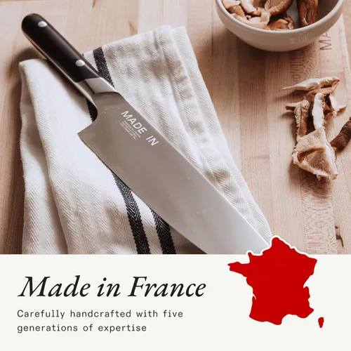 Miniatura 6 de Made In Cookware - Cuchillo de chef de 20 cm - Fabricado en Francia - Espiga completa con mango de madera de olivo