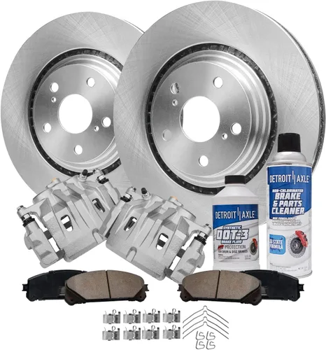 Miniatura 97 de Detroit Axle - Rotores de freno para Nissan NV2500 NV3500 NV1500 NV1500 2012-2021, repuesto de rotores de freno de disco: rotor delantero de 14.17