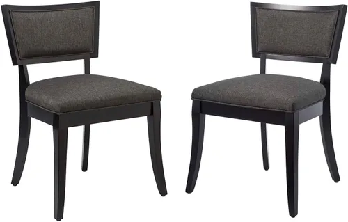 Miniatura 5 de Modway EEI-4557-BEI - Juego de 2 sillas de comedor tapizadas de tela prístina, color beige