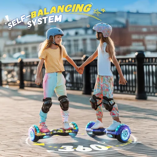 Miniatura 4 de SISIGAD Scooters for Kids Ages 7-12, with Built-in Bluetooth Speaker and 6.5" Colorful Lights Wheels, Safety Certified Self Balancing Scooter