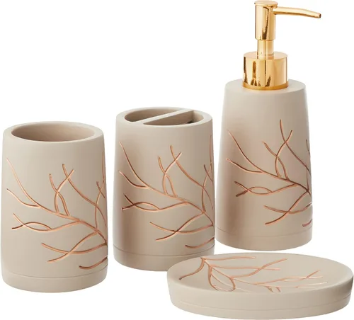 Miniatura 36 de Sweet Home Collection - Colección de accesorios de baño, diseños únicos decorativos y hermosos para decoración de baño, dispensador de loción/jabón