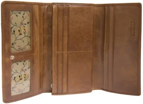 Miniatura 7 de Mancini - Cartera de piel triple con seguridad RFID para mujer