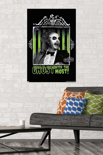 Miniatura 2 de Trends International Beetlejuice - Póster de fantasma con la mayoría de la pared, 34 pulgadas de largo x 22.4 W, paquete de póster y montaje prémium