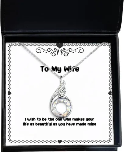 I Wish to be The one who Makes Your Life as Beautiful as You Have Made Mine Rising Phoenix Necklace, Wife Jewelry, Epic for Wife