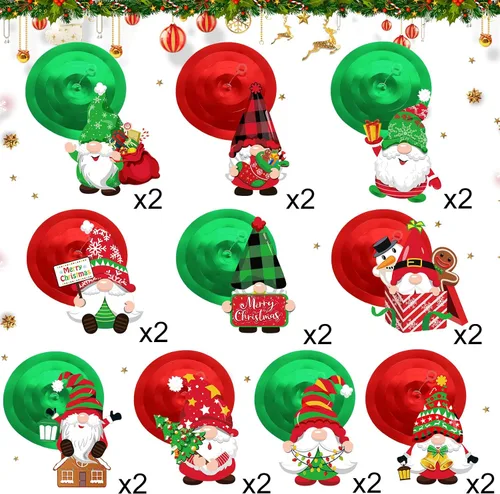 Miniatura 4 de 30 Piezas Decoraciones de Remolinos Colgantes de Navidad Gnomos Remolino Colgante, Decoración de Fiesta de Cumpleaños de Vacaciones de Navidad Xmas