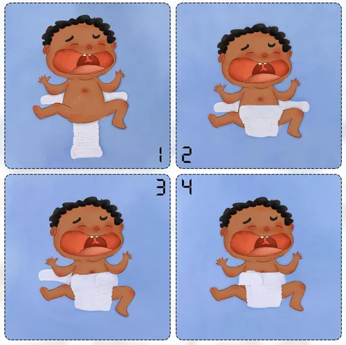 Miniatura 5 de Max Shape Paquete de 6 pantalones de algodón para bebés niñas y niños, pañales de algodón ajustables de 13 capas