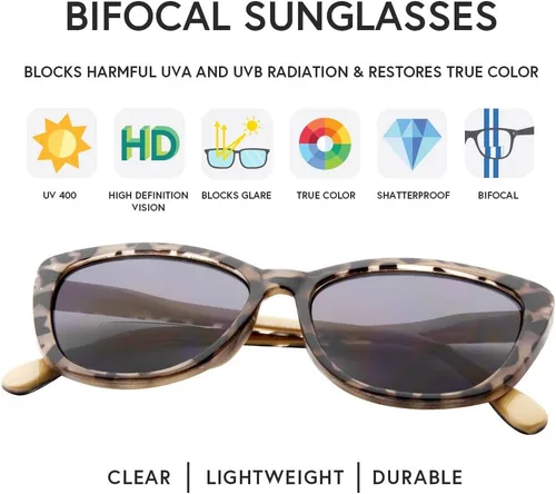 Miniatura 3 de VITENZI Gafas de sol con lectores para mujer, lentes de sol de lectura tintadas, Gela