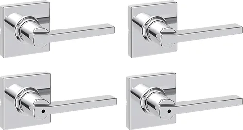 Miniatura 28 de Kwikset Casey - Manija de puerta de paso interior, palanca para puertas de armario y pasillo, manija reversible sin bloqueo, negro mate