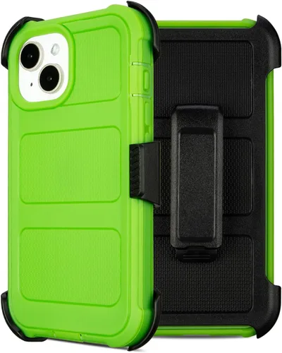 Miniatura 13 de para Funda Defender iPhone 13 con Clip, para Funda Holster iPhone 13 con Soporte, para Funda Resistente iPhone 13 de Dos Capas de Protección, Negro