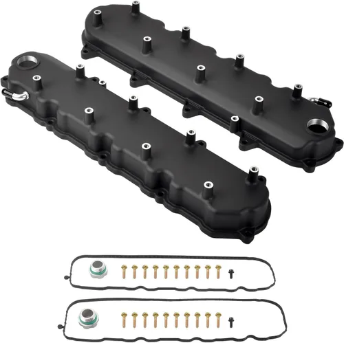 Miniatura 9 de Cubierta de válvula de motores de aluminio fundido con soportes de bobina compatible con GM LS LS1 LS2 LS3 LS6 5.3 6.0 - Negro